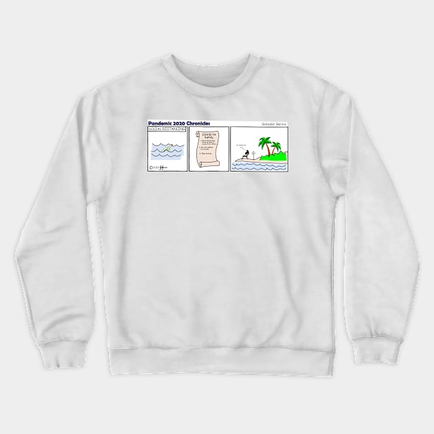 Social distancing Crewneck Sweatshirt by sgarciav